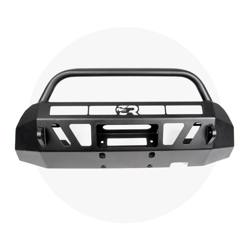 Cali Raised 16-23 Toyota Tacoma Stealth Bumper - Bull Bar / 32In Led Bar Spot W/ Small Switch Bumpers - Steel Cali Raised LED