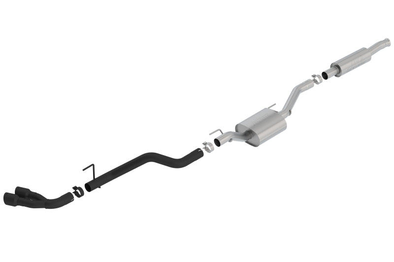Borla 2020 Jeep Gladiator JT 3.6L V6 AWD S-Type Dual Side Catback w/ Black Tips Catback Borla