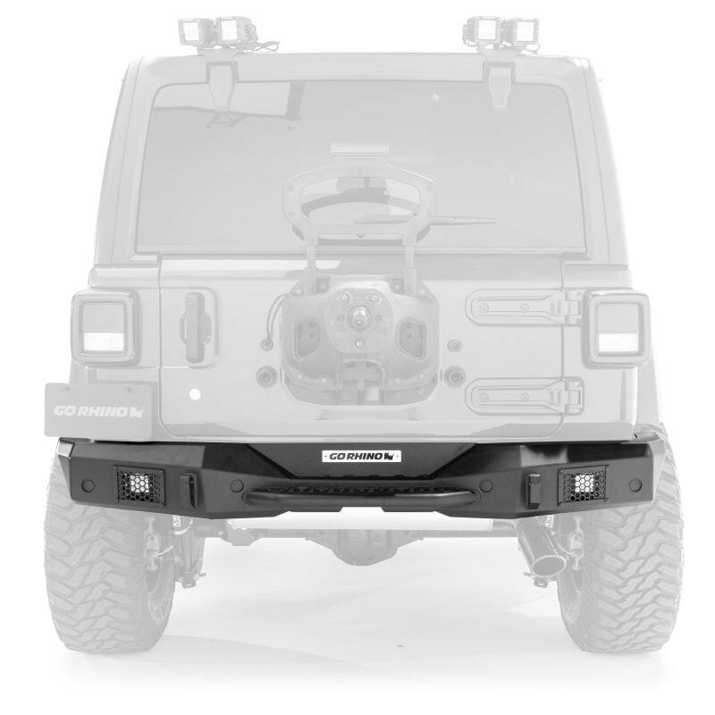 Go Rhino 07-18 Jeep Wrangler JK/JKU Rockline Rear Full Width Bumper Bumpers - Steel Go Rhino