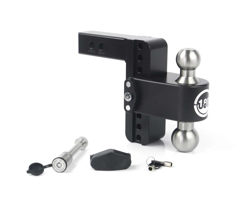 Weigh Safe 180 Hitch 6in Drop Hitch & 2in Shank (10K/12.5K GTWR) w/WS05 - Black Cerakote Hitch Ball Mounts Weigh Safe