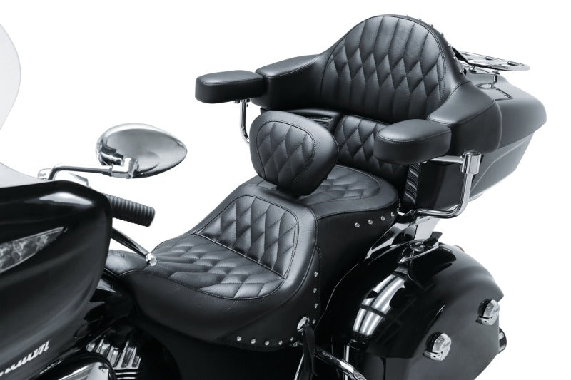 Mustang 14-21 Indian Chieftain,Chief,Dk Horse,Roadmaster,Springfield Touring 1PC Seat - Black One-Piece Motorcycle Seats Mustang Motorcycle
