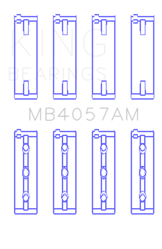 King Engine Bearings Honda C27A4 (Size +0.50mm) Main Bearing Set Bearings King Engine Bearings