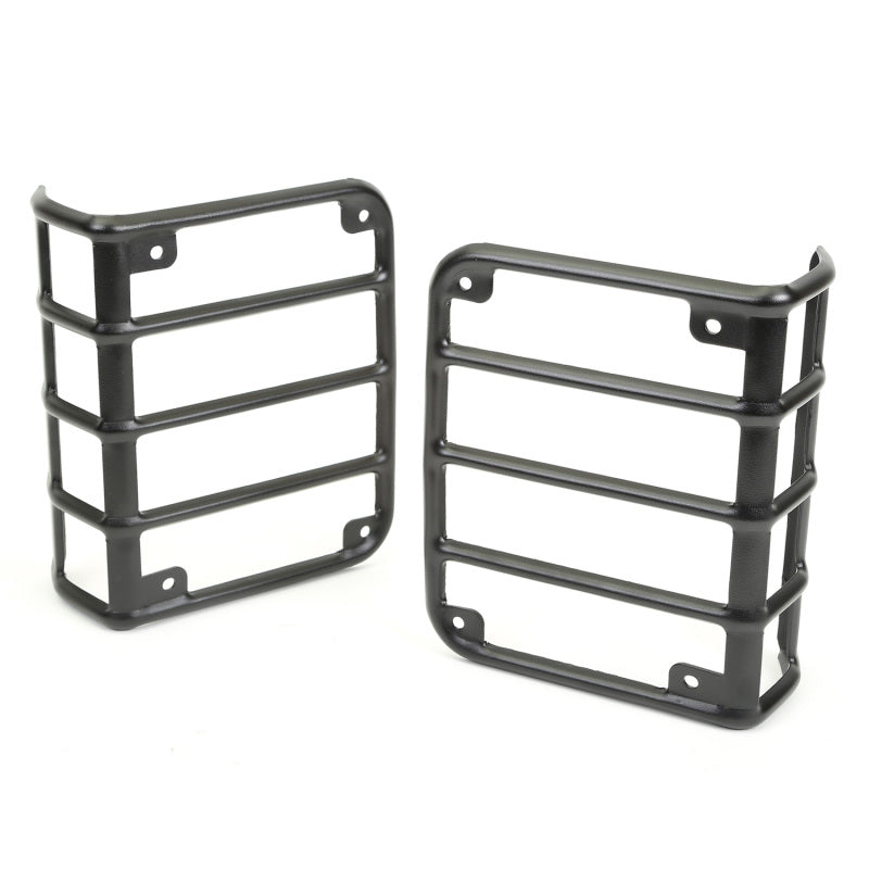 Rugged Ridge 07-18 Jeep Wrangler Textured Black Tail Light Euro Guards Light Covers and Guards Rugged Ridge