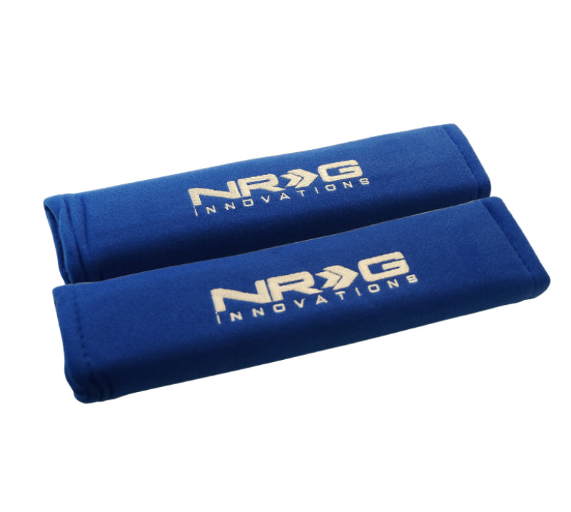 NRG Seat Belt Pads 2.7in. W x 11in. L (Blue) Short - 2pc Seat Belts & Harnesses NRG