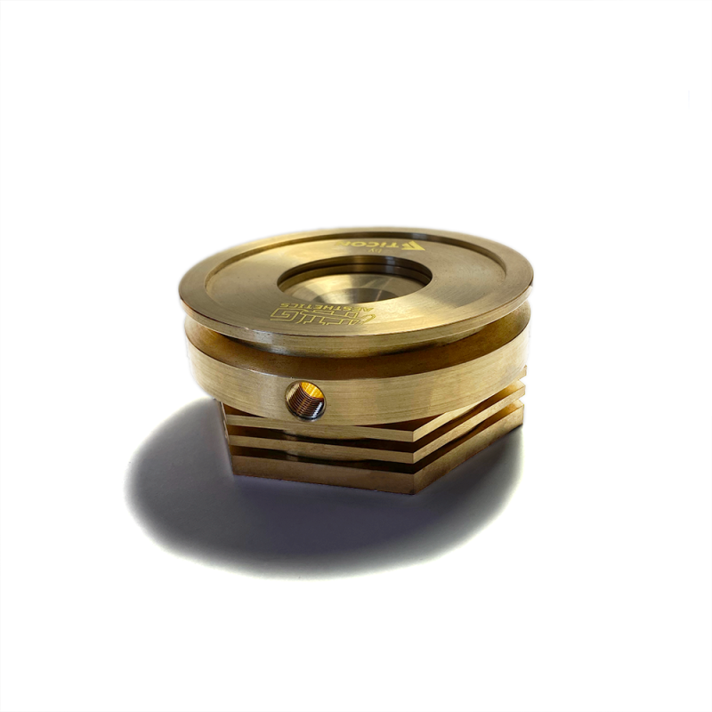 Ticon Industries Tig Aesthetics 3in Universal Vband Heat Sink w/ Purge - Tellurium Copper Flanges Ticon