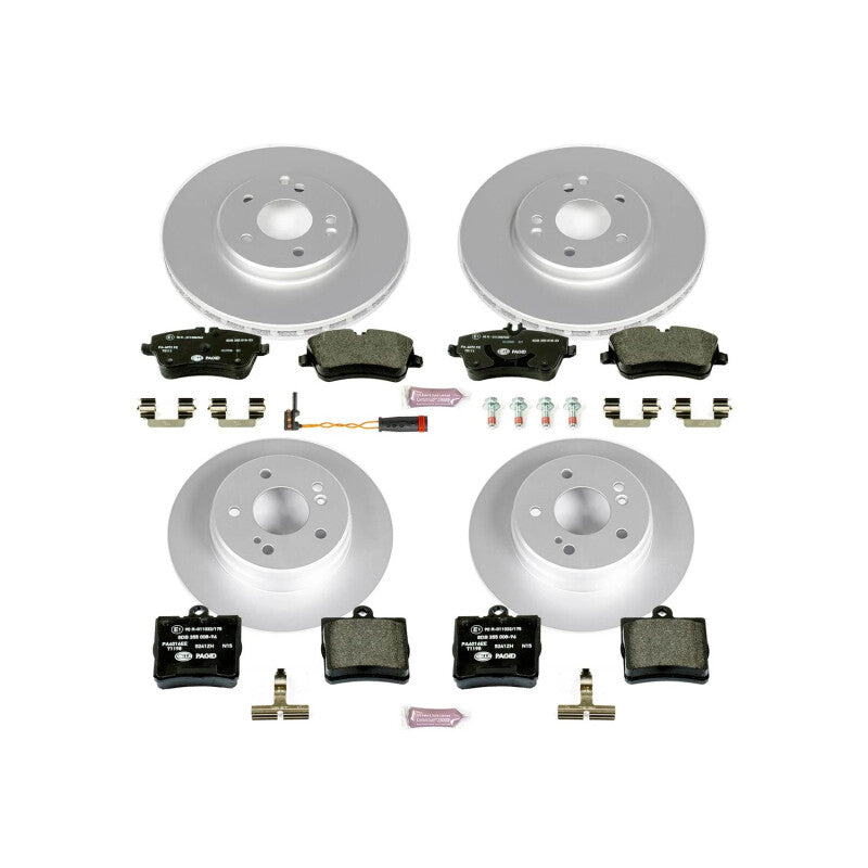 Power Stop 06-08 Mercedes-Benz SLK280 Front and Rear Eurostop Brake Kit Brake Kits - OE PowerStop
