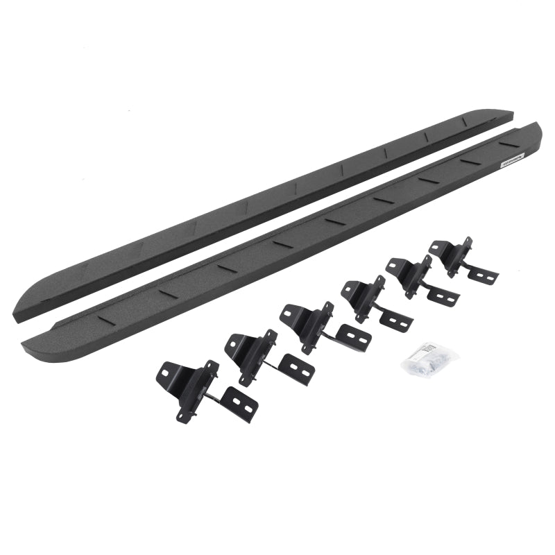 Go Rhino 18-22 Jeep Wrangler JLU 4DR RB10 Slim Running Boards Kit (Incl. Brackets) - Bedliner Coat Running Boards Go Rhino