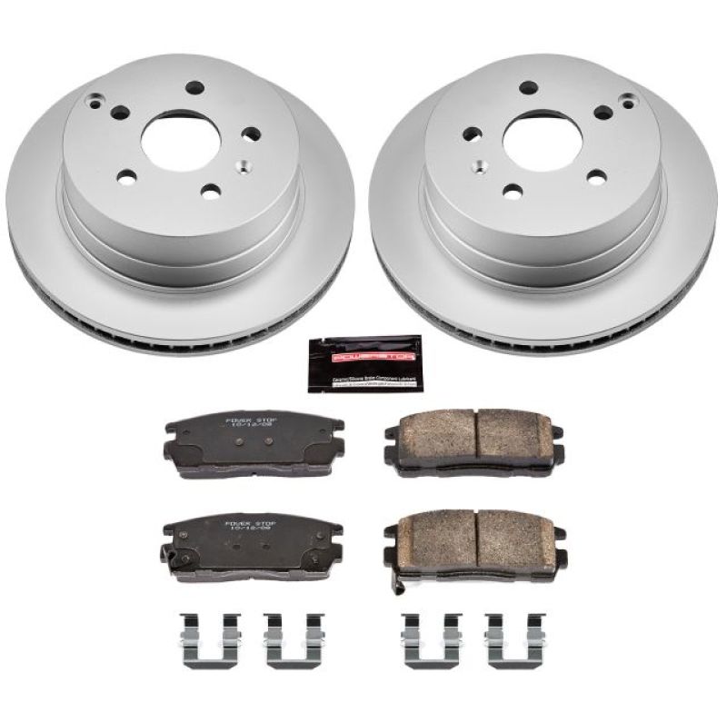 Power Stop 10-17 Chevrolet Equinox Rear Z17 Evolution Geomet Coated Brake Kit Brake Kits - Performance Blank PowerStop