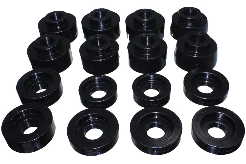 Energy Suspension 08-16 Ford F-250/F-350/F-450/F-550 Super Duty Crew Cab Black Body Mount Set Bushing Kits Energy Suspension