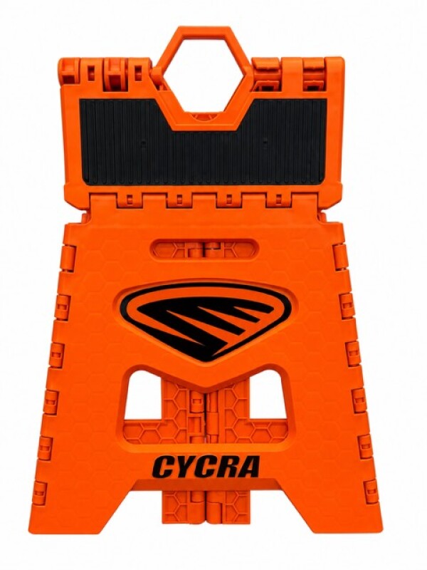 Cycra Fold Up Motostand Orange W/Decal Bike Stands Cycra