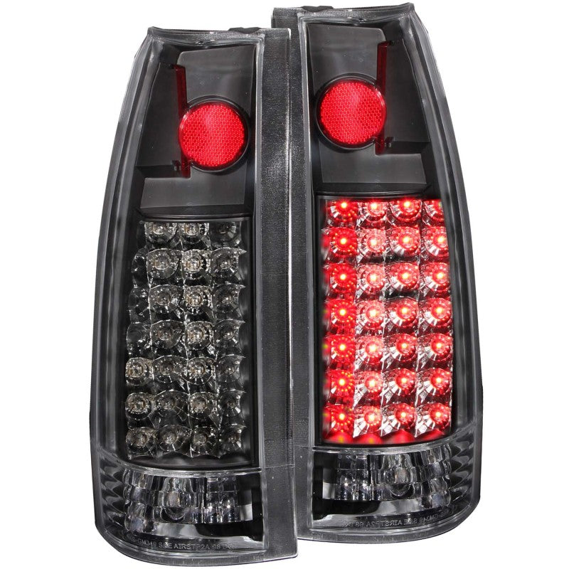 ANZO 1999-2000 Cadillac Escalade LED Taillights Black Tail Lights ANZO