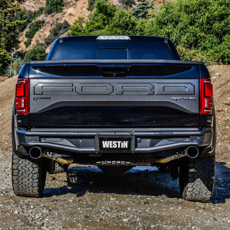 Westin 17-20 Ford F-150 Raptor Outlaw Rear Bumper - Tex. Blk Bumpers - Steel Westin