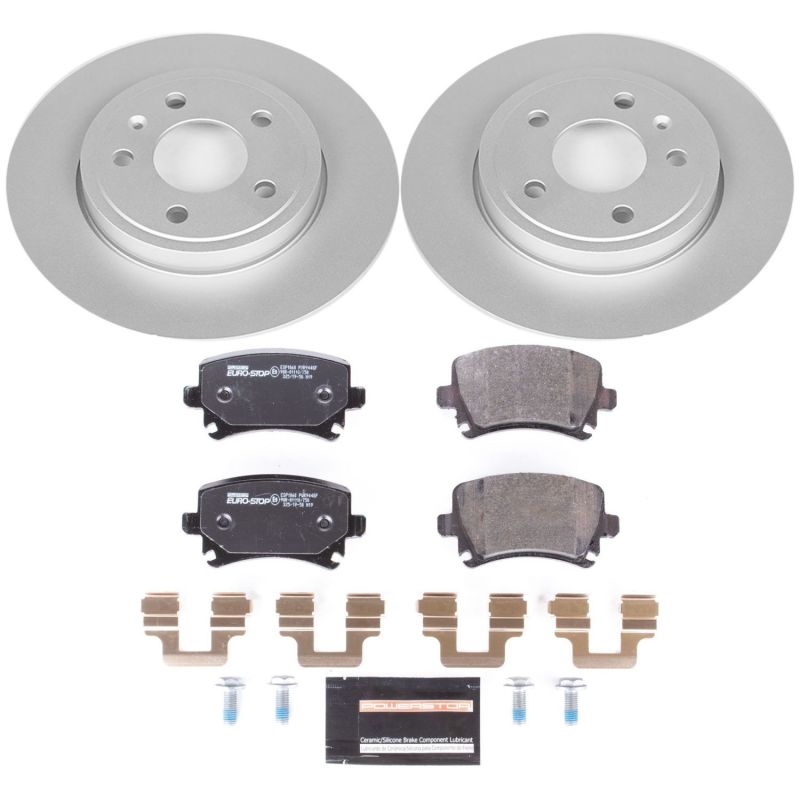 Power Stop 05-09 Audi A4 Rear Euro-Stop Brake Kit Brake Kits - OE PowerStop