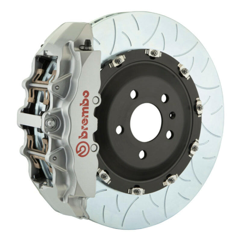 Brembo 00-03 M5/97-03 5-Series Front GT BBK 8 Piston Cast 380x34 2pc Rotor Slotted Type3-Silver Brake Kits - Performance Slot Brembo