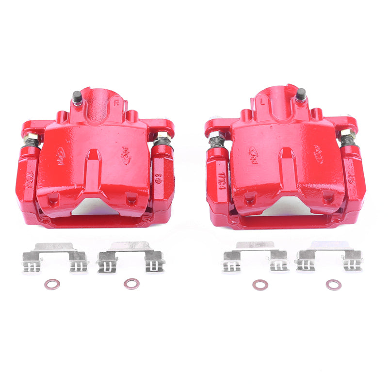Power Stop 06-07 Cadillac CTS Rear Red Calipers w/Brackets - Pair Brake Calipers - Perf PowerStop