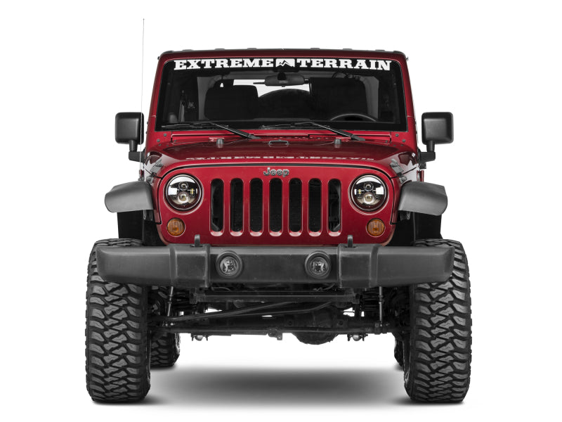 Raxiom 97-18 Jeep Wrangler TJ/JK Axial Series LED Daymaker Headlights- Black Housing (Clear Lens) Headlights Raxiom
