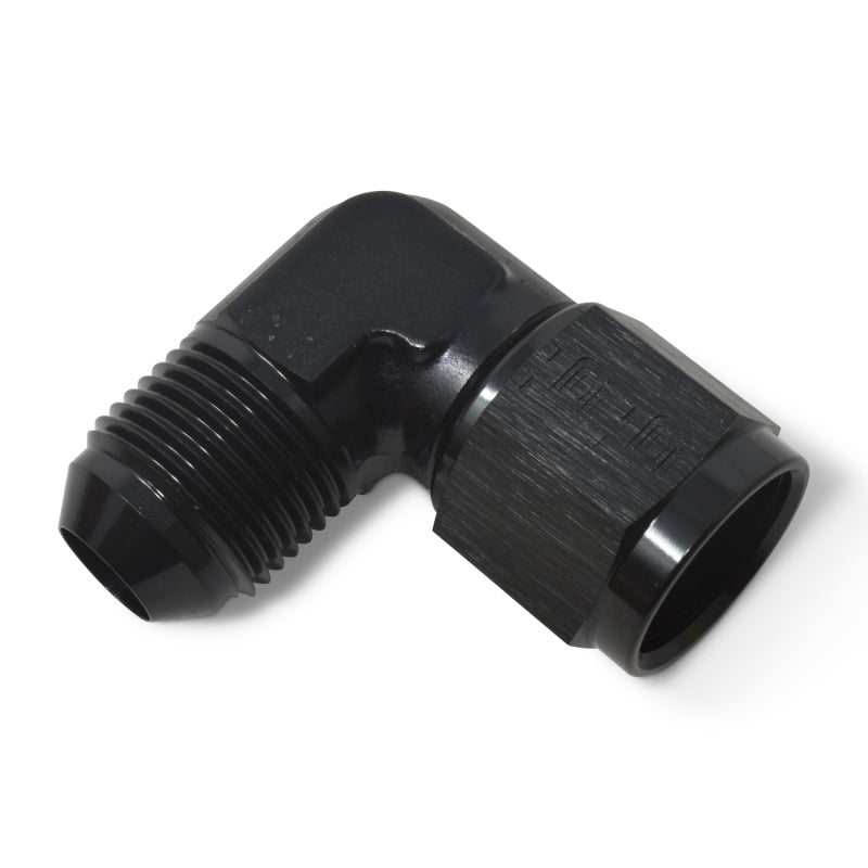 Russell Performance -8 AN 90 Degree Male AN to Female AN Fitting (Black) Fittings Russell