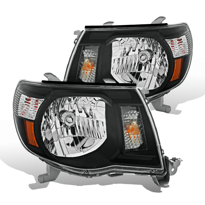 Raxiom 05-09 Toyota Tacoma Headlights- Black Housing (Clear Lens) Headlights Raxiom