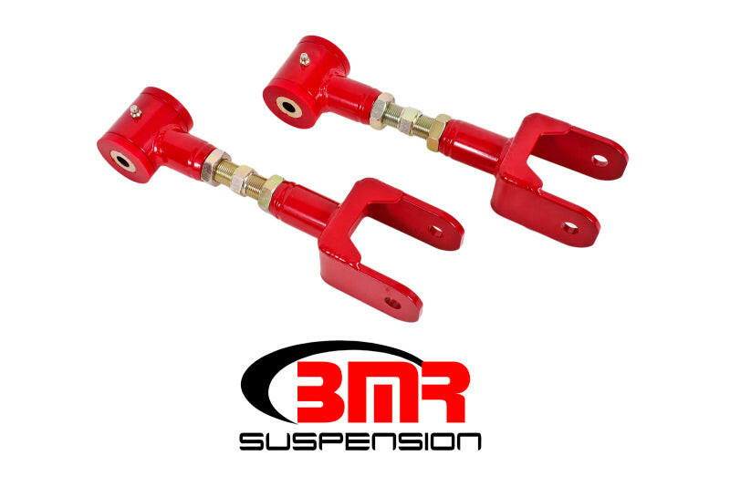 BMR 79-04 Fox Mustang Upper Control Arms On-Car Adj. (Polyurethane) - Red Control Arms BMR Suspension