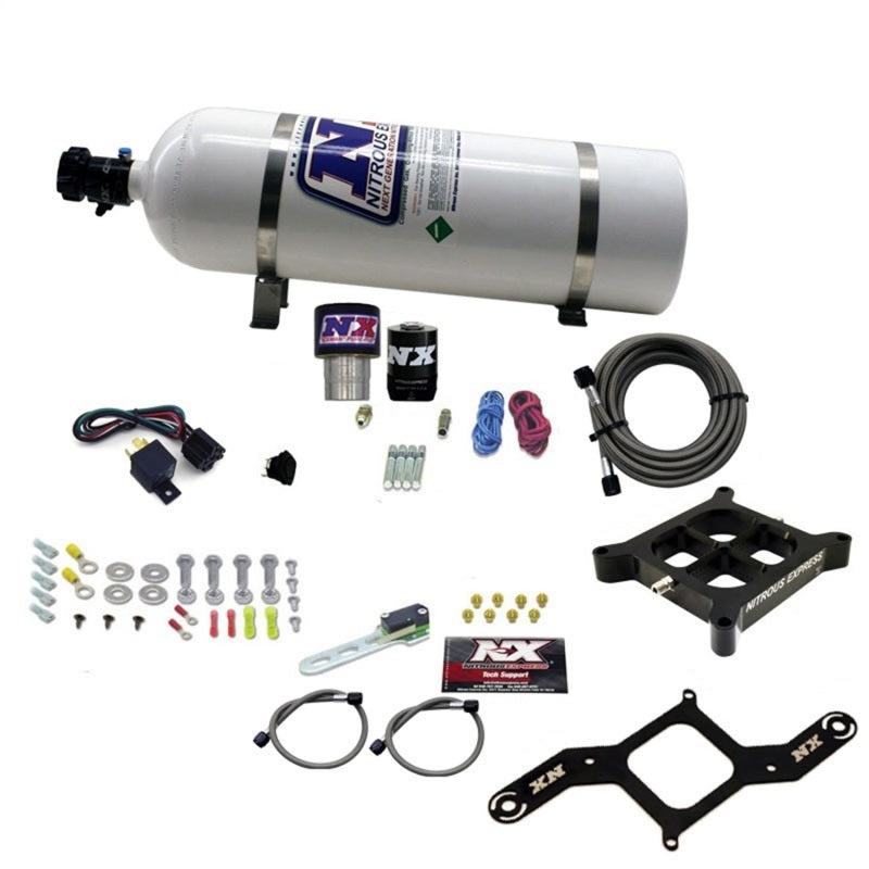 Nitrous Express Single Entry Crossbar RNC .178 4500 Flange Nitrous Kit (250-650HP) w/15lb Bottle Nitrous Systems Nitrous Express