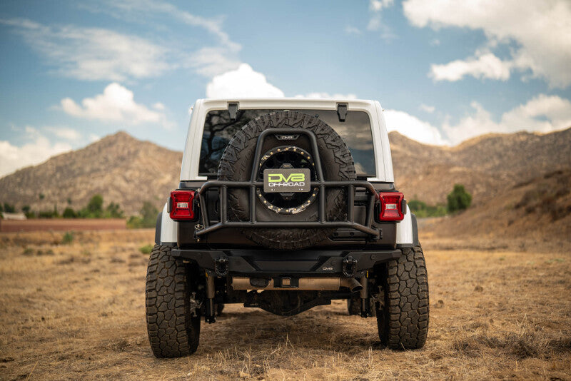 DV8 18-25 Jeep Wrangler JL Body Mounted Tire Carrier Chase Racks DV8 Offroad