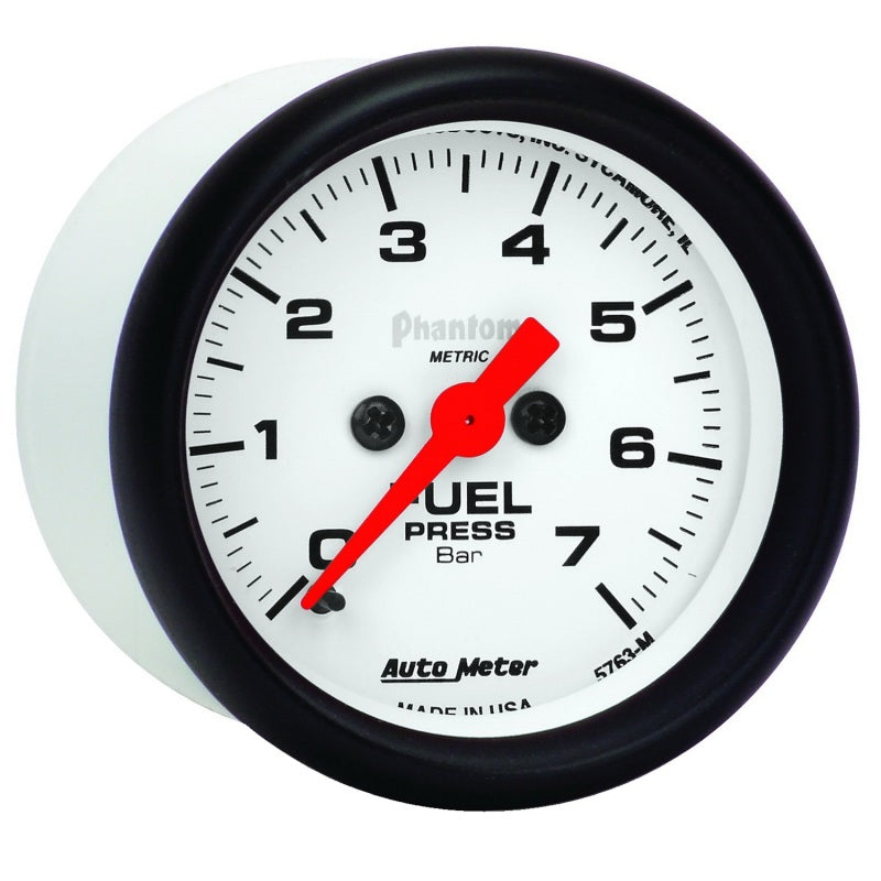 AutoMeter Gauge Fuel Pressure 2-1/16in. 7Bar Digital Stepper Motor Phantom Gauges AutoMeter