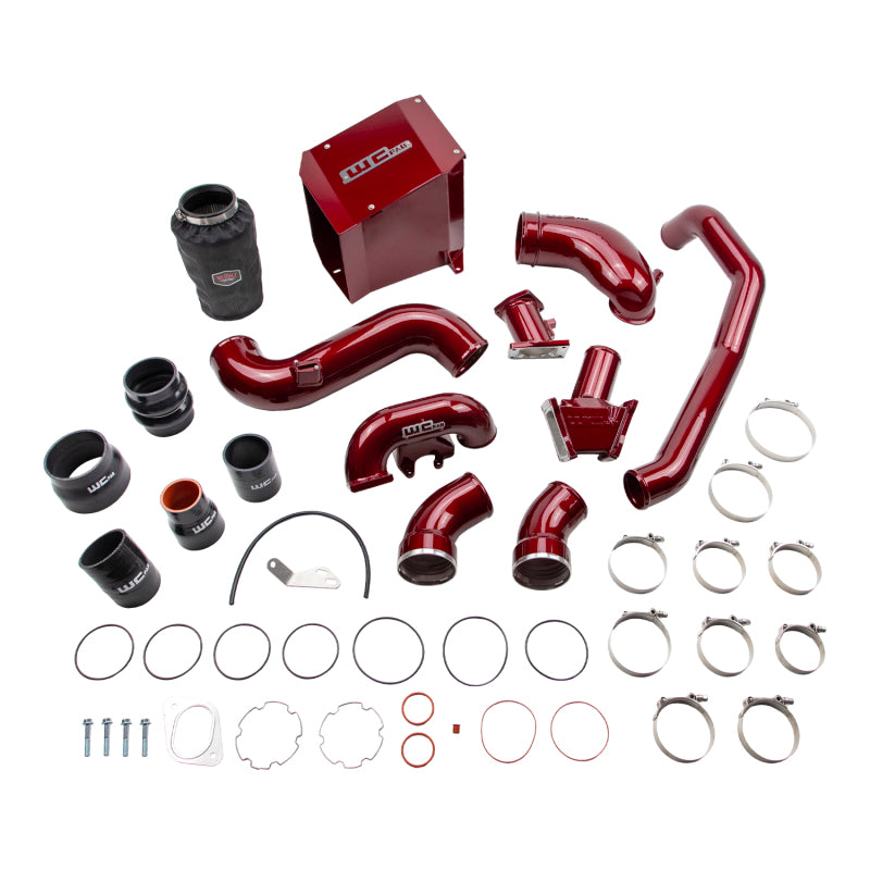 Wehrli 2007.5-2010 Chevrolet Duramax 6.6L LMM Stage 2 High Flow Intake Bundle Kit - WCFab Red Cold Air Intakes Wehrli