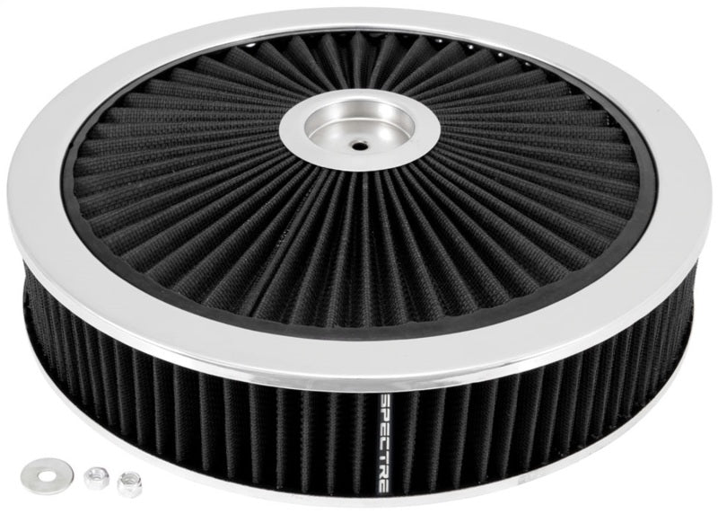 Spectre ExtraFlow HPR Air Cleaner Assembly 14in. x 3in. - Black Air Filters - Universal Fit Spectre