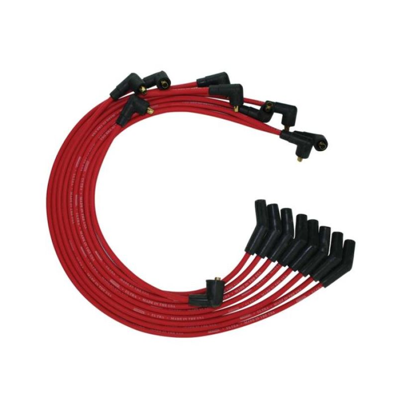 Moroso Ford 351C/390/429/460 Unsleeved Non-HEI 135 Ends Ultra Spark Plug Wire Set - Red Spark Plug Wire Sets Moroso