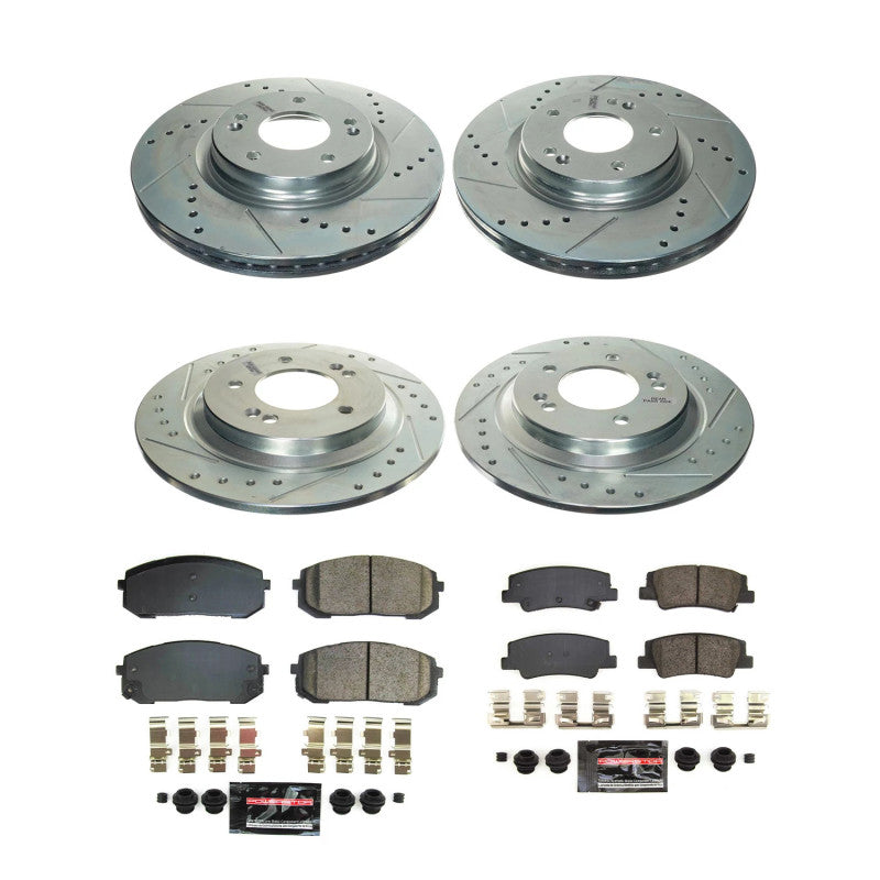 Power Stop 20-22 Hyundai Sonata Front & Rear Z23 Evolution Brake Kit Brake Kits - Performance D&S PowerStop