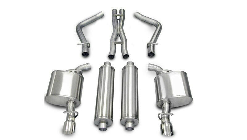 Corsa 2005-2010 Dodge Charger No Towing Hitch R/T 5.7L V8 Polished Xtreme Cat-Back Exhaust Catback CORSA Performance
