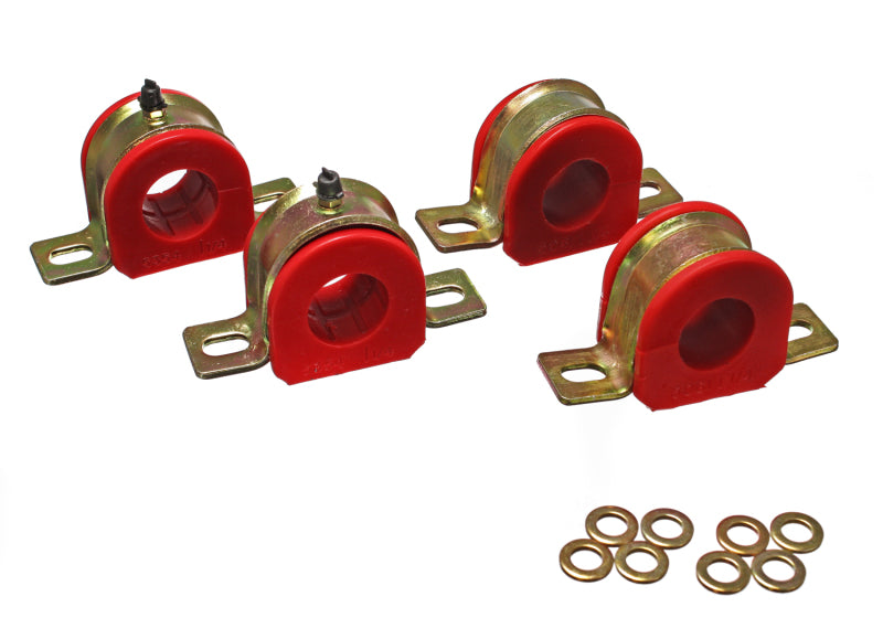 Energy Suspension 1-1/4in GM Greaseable S/B Set - Red Sway Bar Bushings Energy Suspension