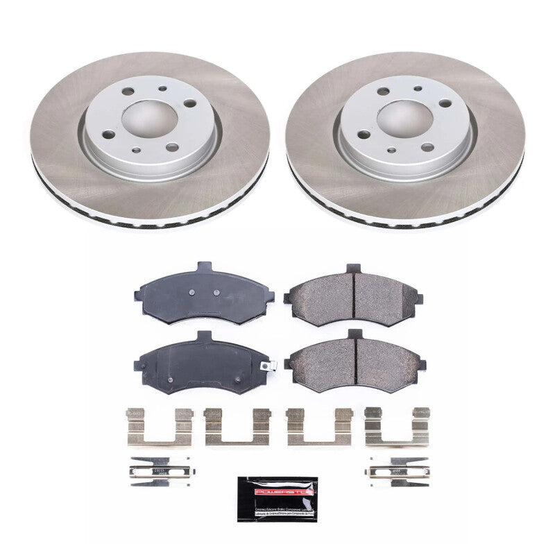 Power Stop 1996 Subaru Legacy Front Semi-Coated Rotor Kit Brake Kits - Performance Blank PowerStop