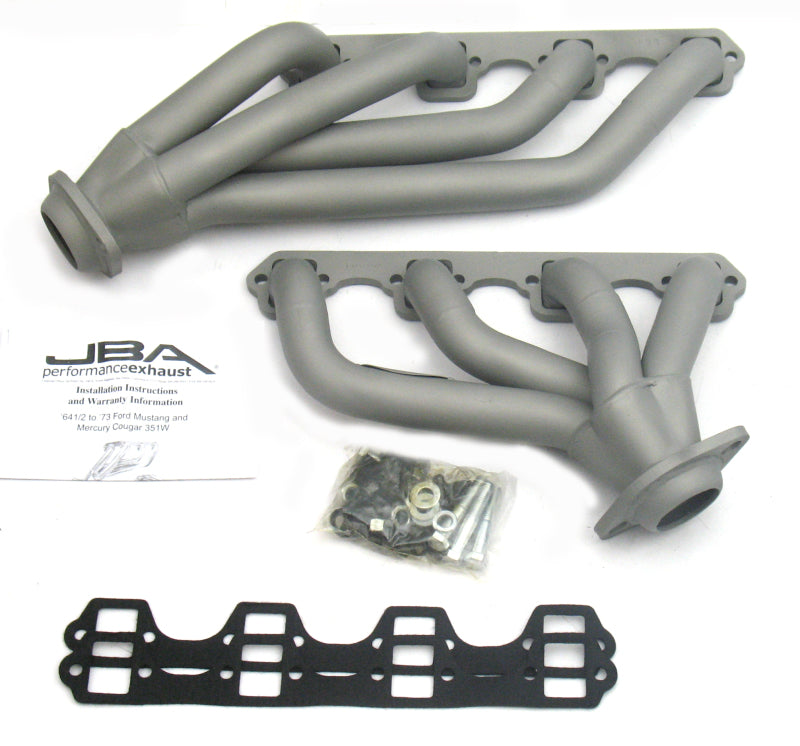JBA 65-73 Ford Mustang 351W SBF 1-5/8in Primary Ti Ctd Mid Length Header Headers & Manifolds JBA