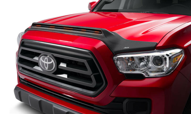 AVS 16-22 Toyota Tacoma Low Profile Aeroskin LightShield Pro - Black Hood Deflectors AVS