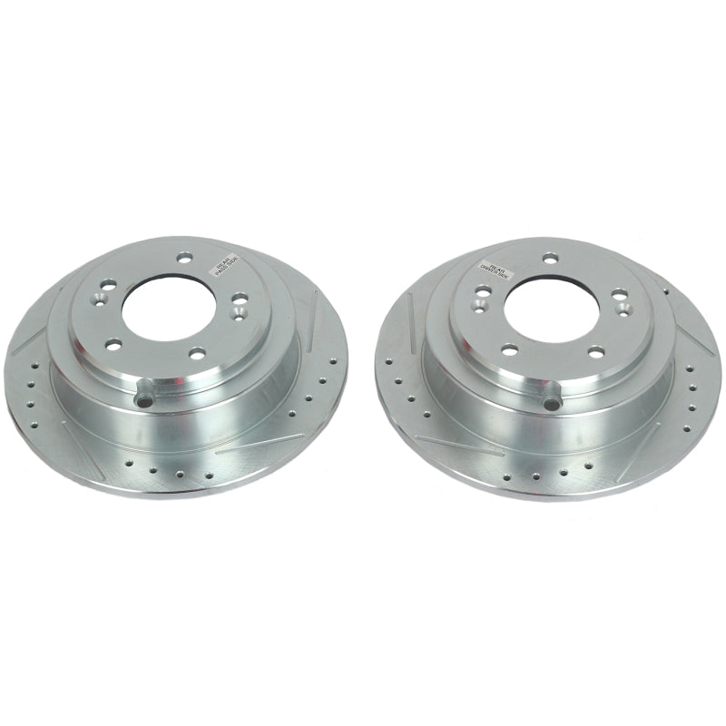 Power Stop 04-06 Kia Amanti Rear Evolution Drilled & Slotted Rotors - Pair Brake Rotors - Slot & Drilled PowerStop