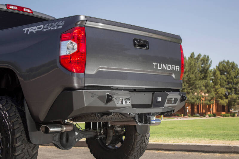 Addictive Desert Designs 2014+ Toyota Tundra Stealth Fighter Rear Bumper w/ Backup Sensor Cutouts Bumpers - Steel Addictive Desert Designs