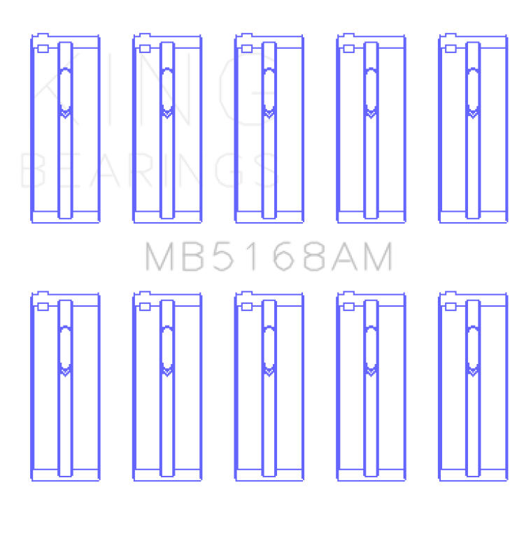 King Engine Bearings Acura F22B1/Honda F22A1/F22A6/F22B1/F22B2/F22B6 Main Bearing Set - Size STD Bearings King Engine Bearings