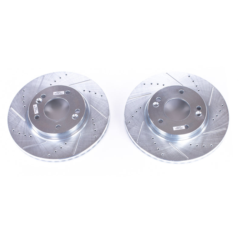 Power Stop 11-19 Hyundai Elantra Front Evolution Drilled & Slotted Rotors - Pair Brake Rotors - Slot & Drilled PowerStop