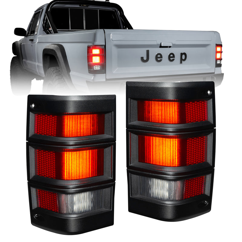 ORACLE Lighting Jeep Comanche MJ LED Tail Lights - Standard Red Lens Tail Lights ORACLE Lighting