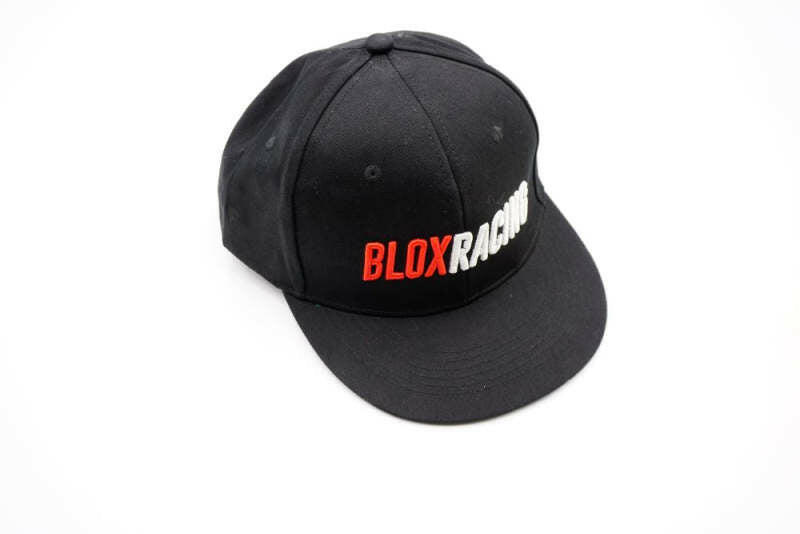 BLOX Racing Snapback Cap Black with Red and White Logo - Blox Racing - New Style Flat Bill Shirts BLOX Racing