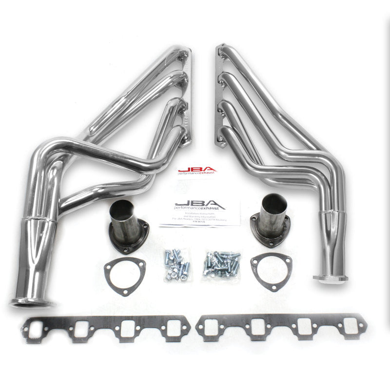 JBA 65-73 Ford Mustang 260-302/71-73 Ford 260-351W SBF 1-5/8in Primary Silver Ctd Long Tube Header Headers & Manifolds JBA