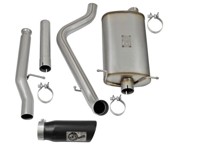 aFe MACHForce XP Exhausts Cat-Back Black Tip 09-17 GM Silverado 1500 4.3/5.3L RegCab SB/LB Catback aFe