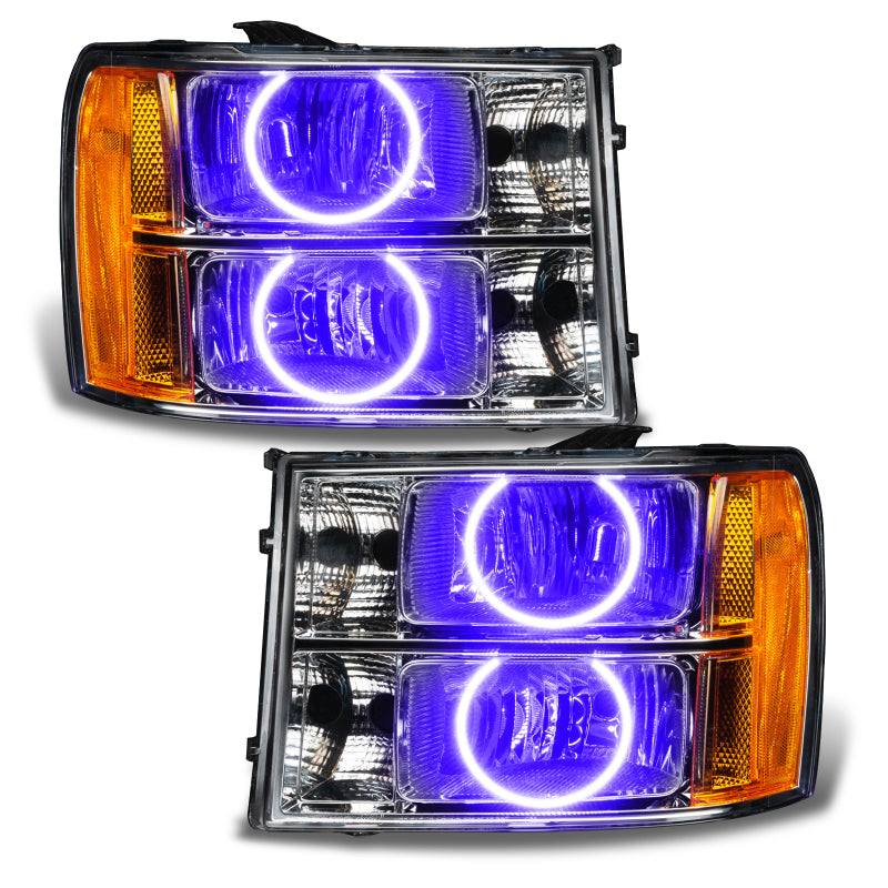 Oracle Lighting 07-13 GMC Sierra Pre-Assembled LED Halo Headlights -UV/Purple Headlights ORACLE Lighting