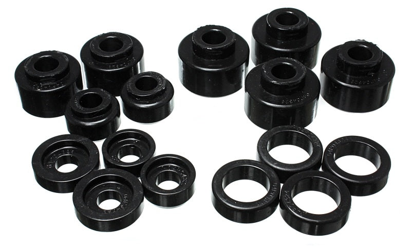Energy Suspension 99-07 Ford F-250/F-350 SD 2/4WD Crew Cab Body Mount Set - Black Bushing Kits Energy Suspension