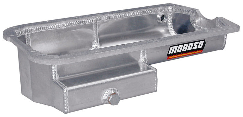 Moroso Honda 2.2/2.3L H Series Prelude Kicked Out Drag Race Baffled 5.5qt 5-3/8in Aluminum Oil Pan Oil Pans Moroso