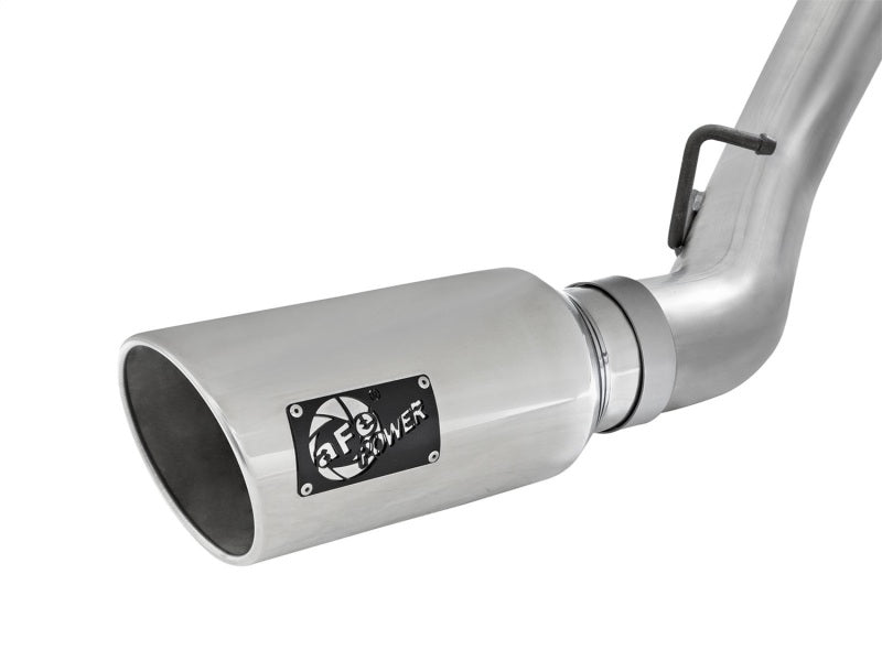 aFe LARGE Bore HD 4in Dual DPF-Back SS Exhaust w/Polished Tip 16-17 GM Diesel Truck V8-6.6L (td) LML DPF Back aFe
