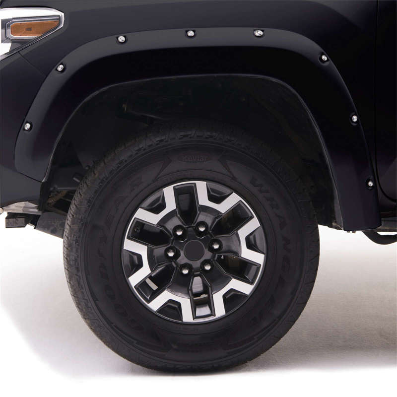 EGR 16+ Nissan Titan XD Bolt-On Look Color Match Fender Flares - Set - Black Metallic Fender Flares EGR