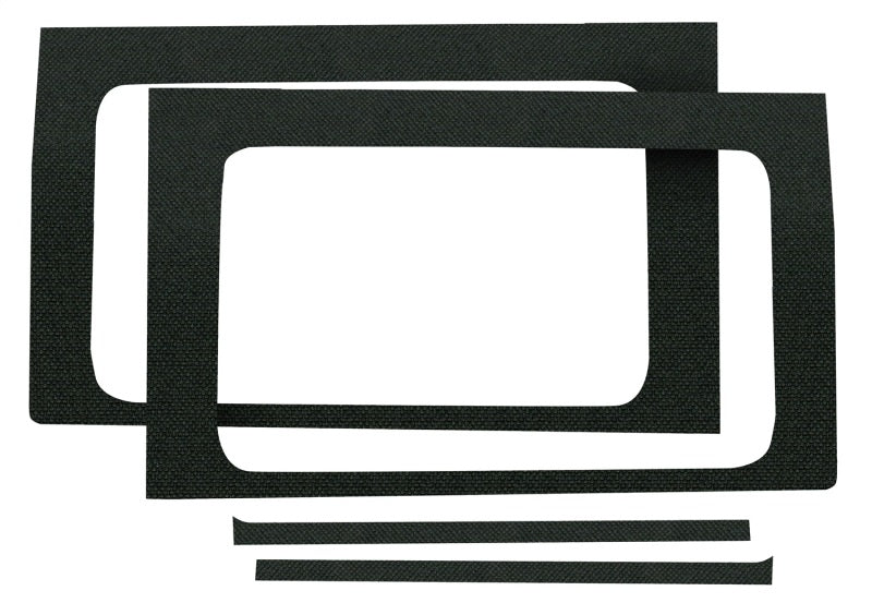 DEI 18-23 Jeep Wrangler JL 2-Door Boom Mat Rear Side Window Trim - 2 Piece - Black Hard Top Accessories DEI