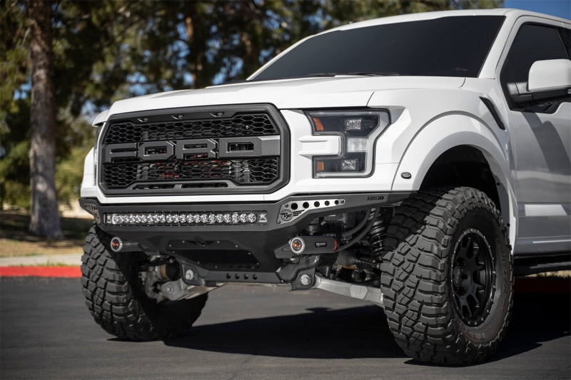 Addictive Desert Designs 17-20 Ford F-150 Raptor Rock Fighter Frame Cut Front Bumper Bumpers - Steel Addictive Desert Designs